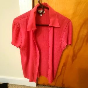 Pink blouse button down